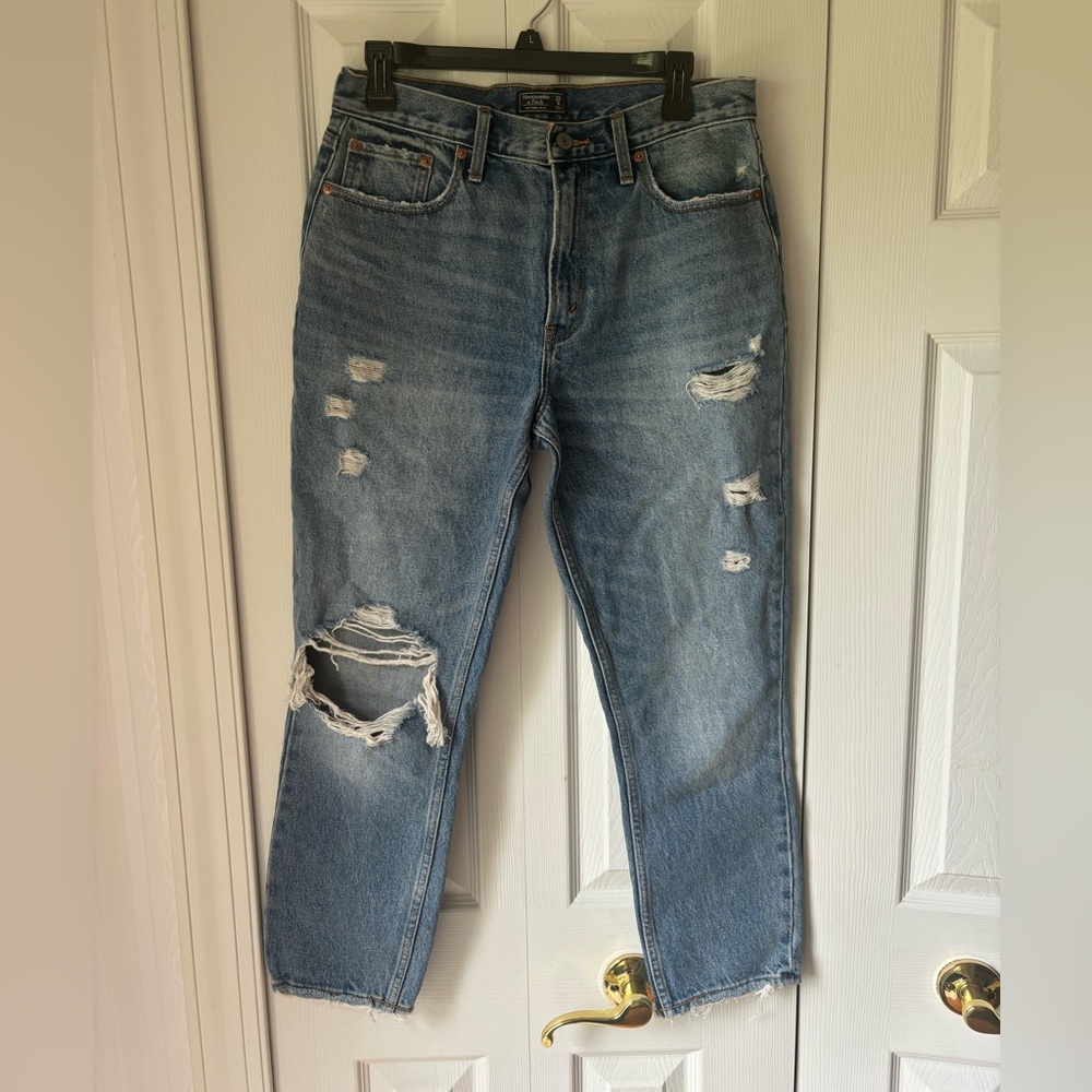 Abercrombie Ripped Mom Jeans